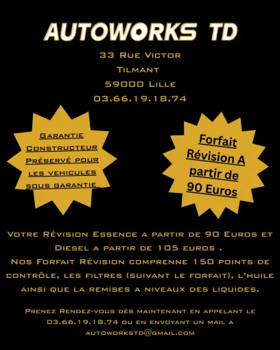 Garantie Constructeur Préservé , Lille Sud, AUTOWORKS TD