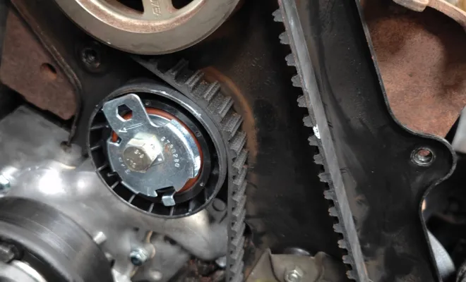 nouvelle courroie installer avec contrôle de la tension